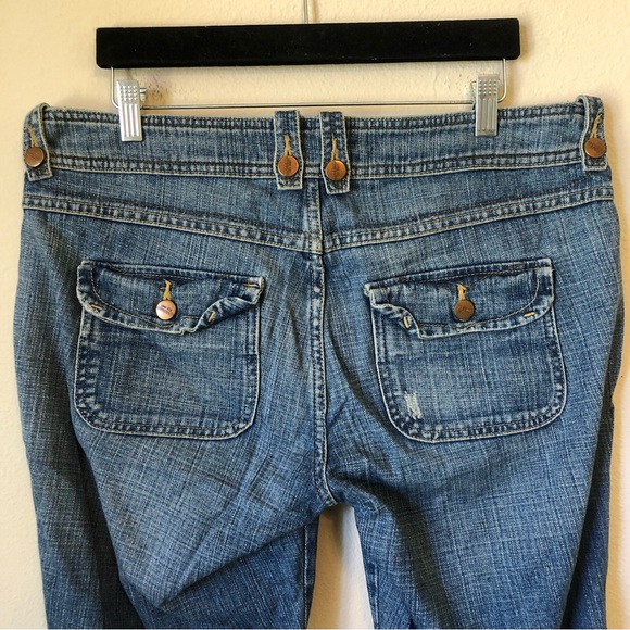 Mossimo Flare Hippiecore Boho Festival Jeans Plus Size Ridged 100% Cotton - Picture 11 of 11